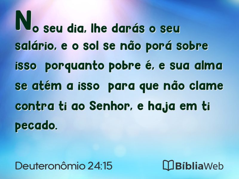 Deuteronômio 24:15 em imagem para compartilhar