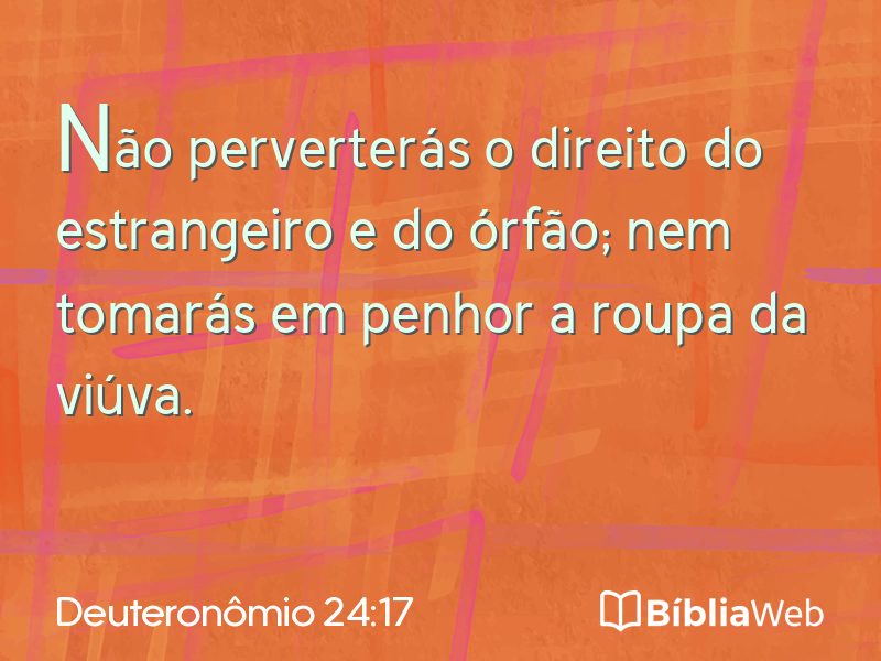 Deuteronômio 24:17 em imagem para compartilhar