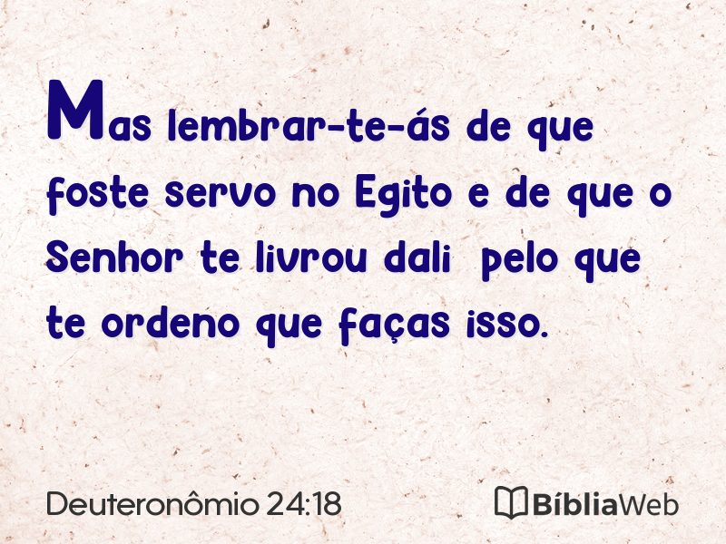 Deuteronômio 24:18 em imagem para compartilhar