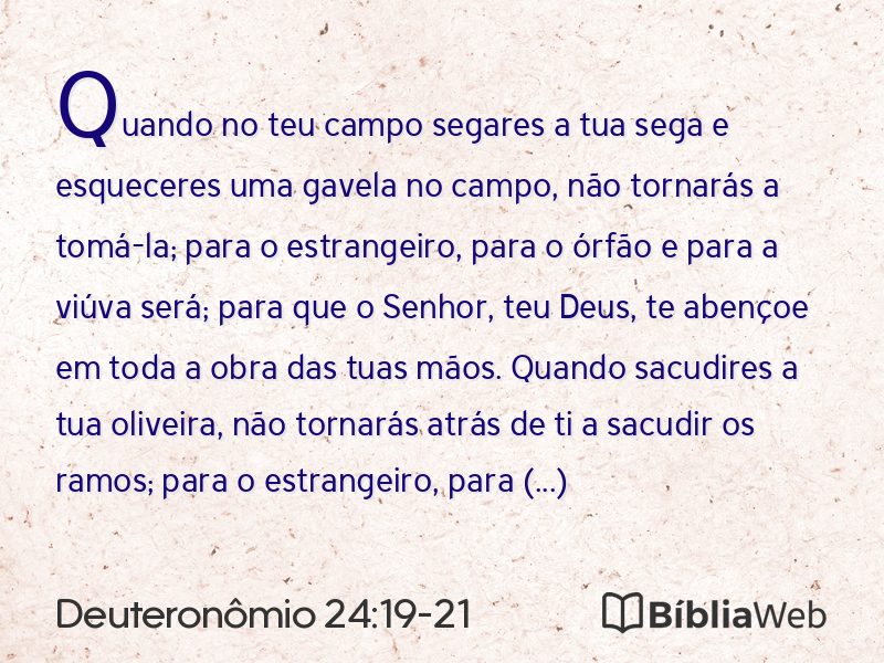 Deuteronômio 24:19-21 em imagem para compartilhar