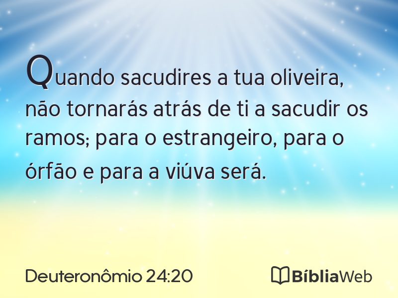 Deuteronômio 24:20 em imagem para compartilhar