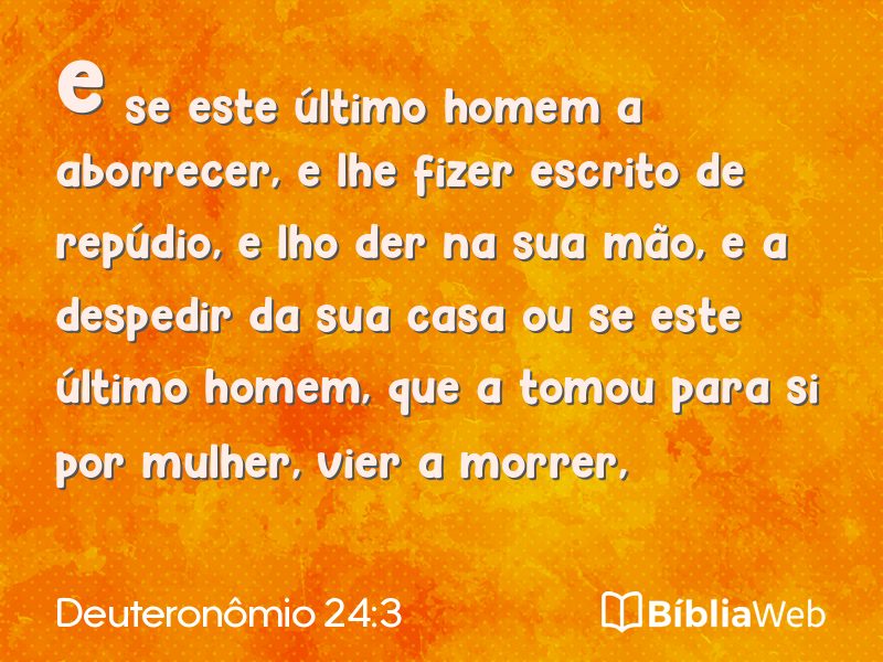 Deuteronômio 24:3 em imagem para compartilhar