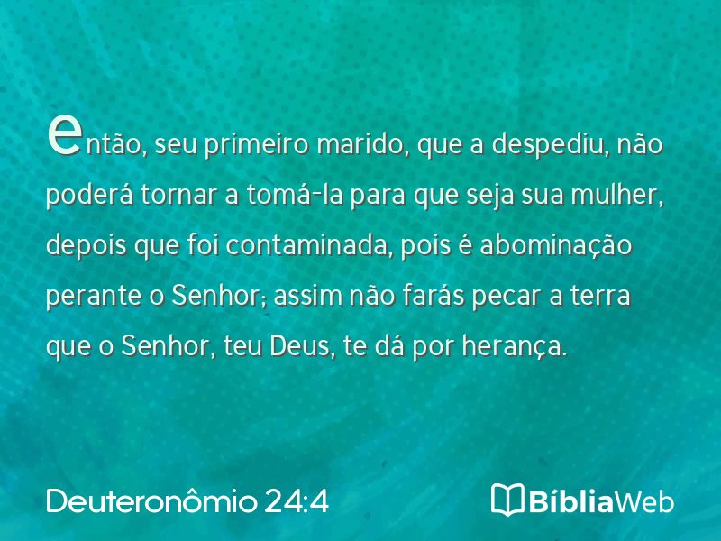 Deuteronômio 24:4 em imagem para compartilhar