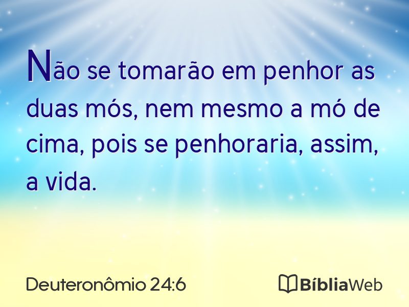 Deuteronômio 24:6 em imagem para compartilhar