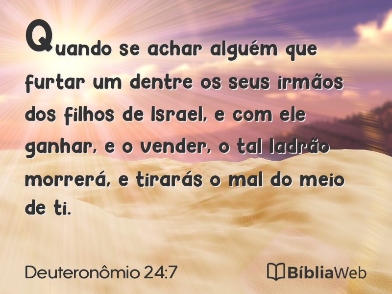 Deuteronômio 24:7 em imagem para compartilhar