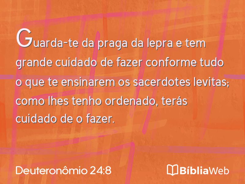 Deuteronômio 24:8 em imagem para compartilhar