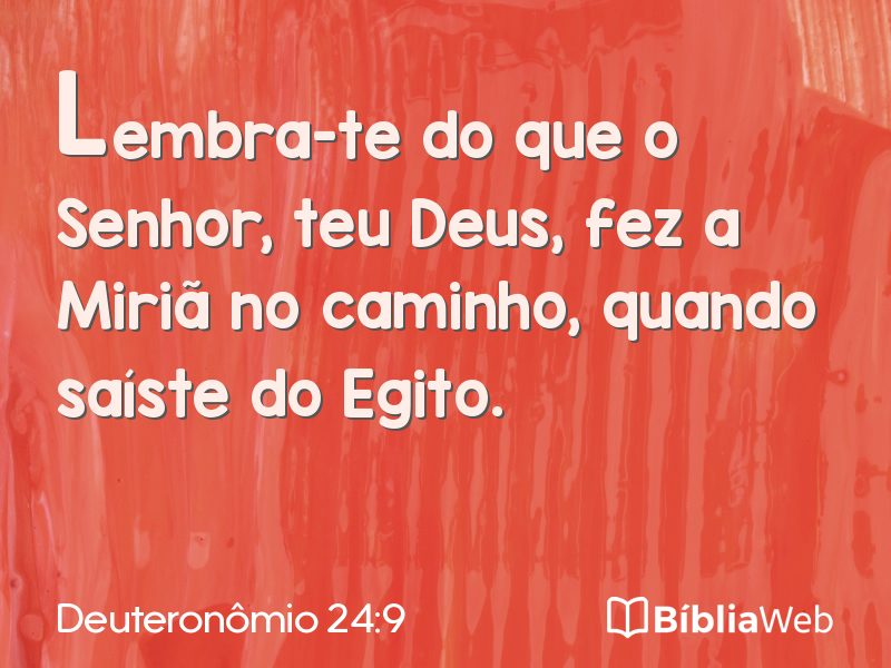 Deuteronômio 24:9 em imagem para compartilhar