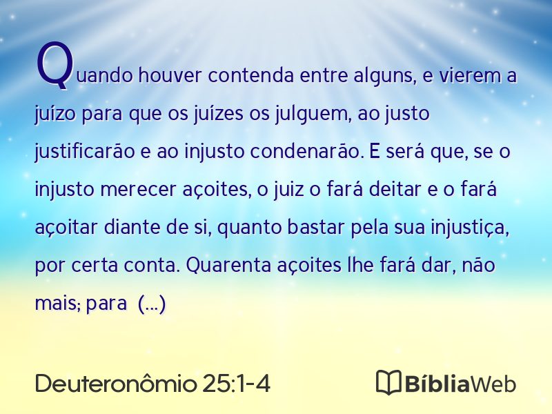 Deuteronômio 25:1-4 em imagem para compartilhar