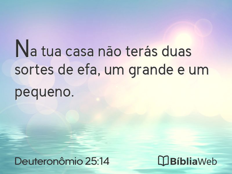 Deuteronômio 25:14 em imagem para compartilhar