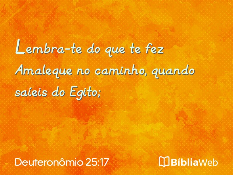 Deuteronômio 25:17 em imagem para compartilhar