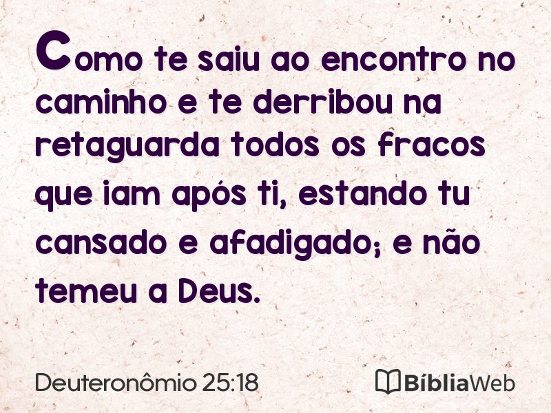 Deuteronômio 25:18 em imagem para compartilhar
