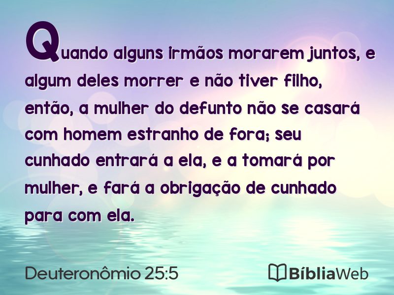 Deuteronômio 25:5 em imagem para compartilhar