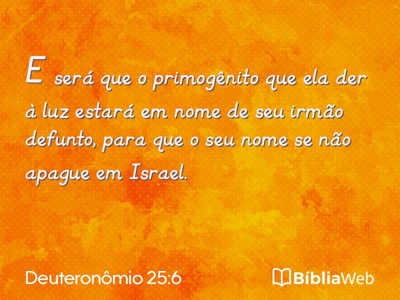 Deuteronômio 25:6 em imagem para compartilhar