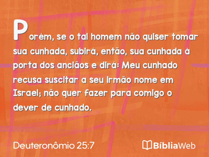 Deuteronômio 25:7 em imagem para compartilhar