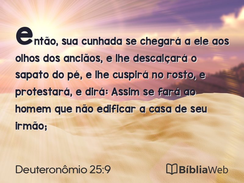 Deuteronômio 25:9 em imagem para compartilhar