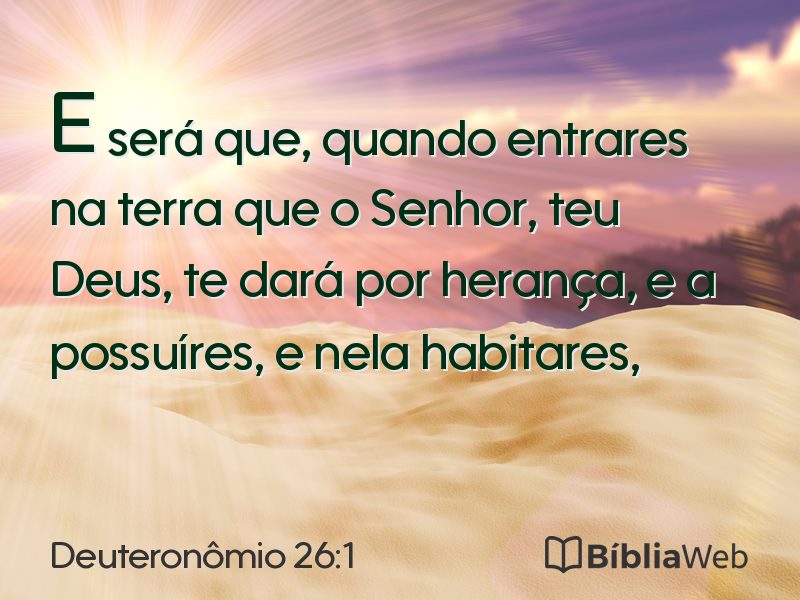 Deuteronômio 26:1 em imagem para compartilhar