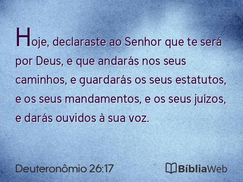 Deuteronômio 26:17 em imagem para compartilhar