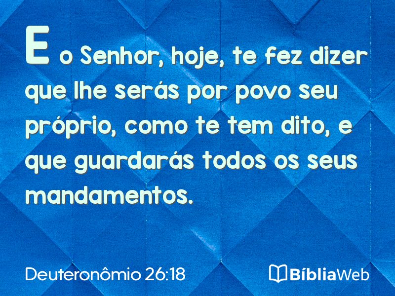 Deuteronômio 26:18 em imagem para compartilhar