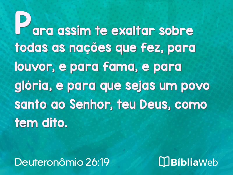 Deuteronômio 26:19 em imagem para compartilhar