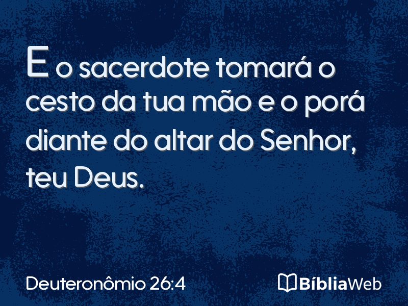Deuteronômio 26:4 em imagem para compartilhar