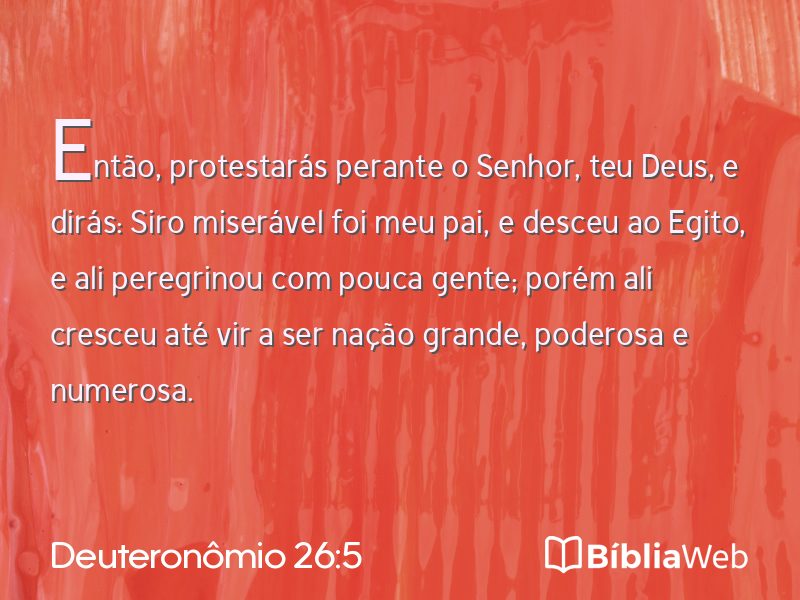 Deuteronômio 26:5 em imagem para compartilhar
