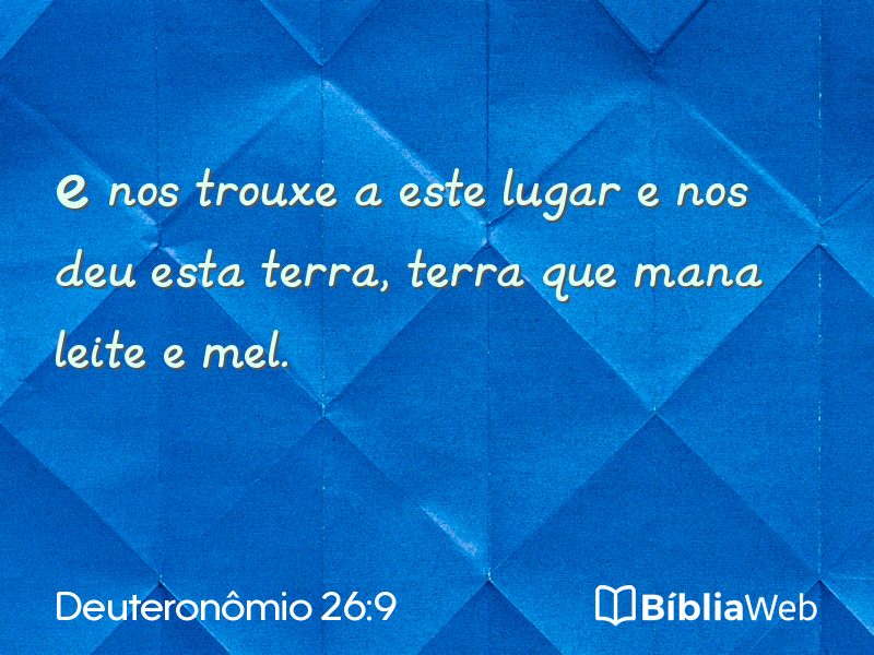 Deuteronômio 26:9 em imagem para compartilhar