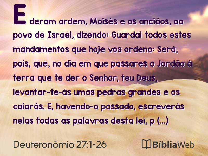 Deuteronômio 27:1-26 em imagem para compartilhar