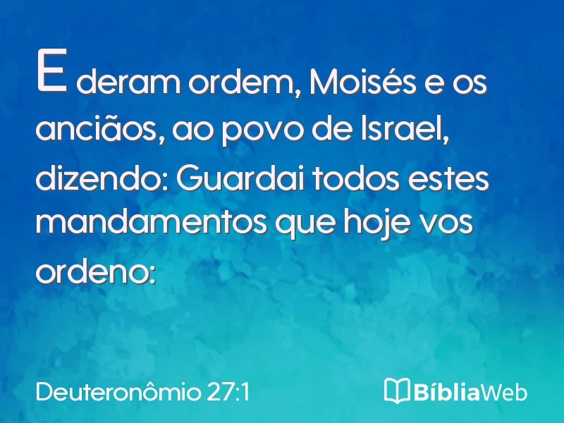 Deuteronômio 27:1 em imagem para compartilhar