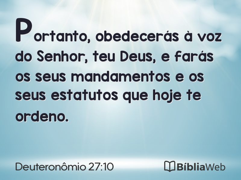 Deuteronômio 27:10 em imagem para compartilhar