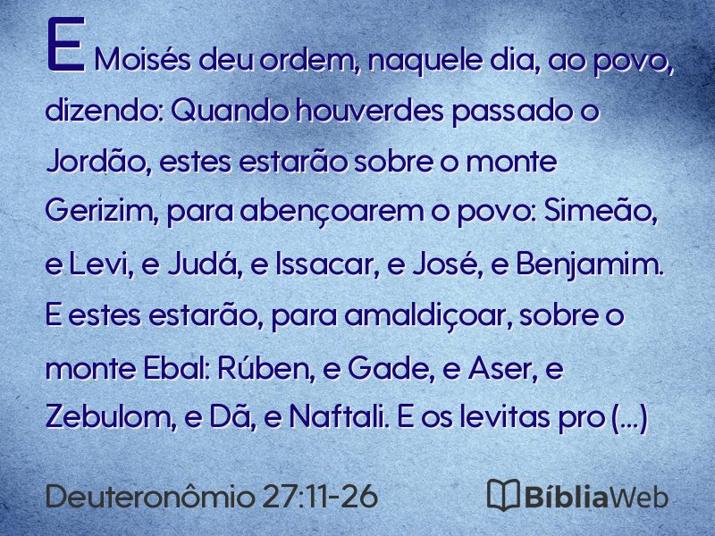 Deuteronômio 27:11-26 em imagem para compartilhar