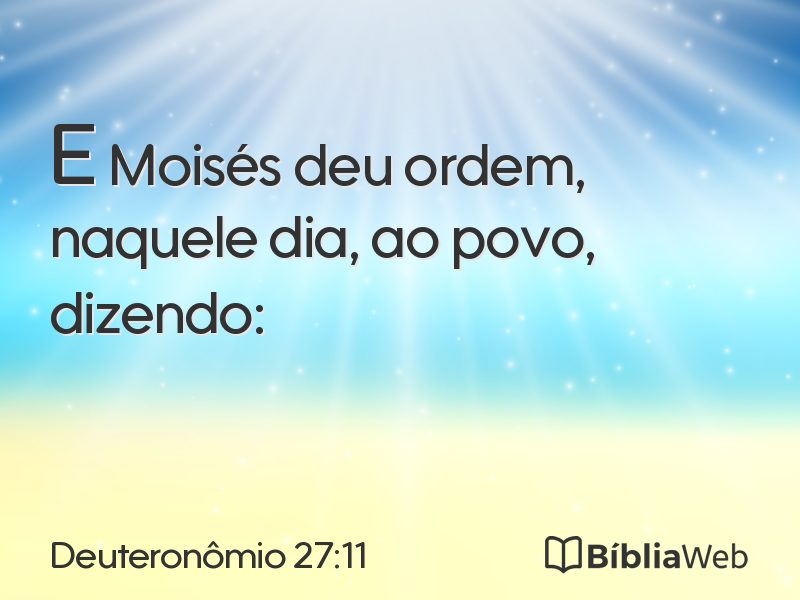 Deuteronômio 27:11 em imagem para compartilhar