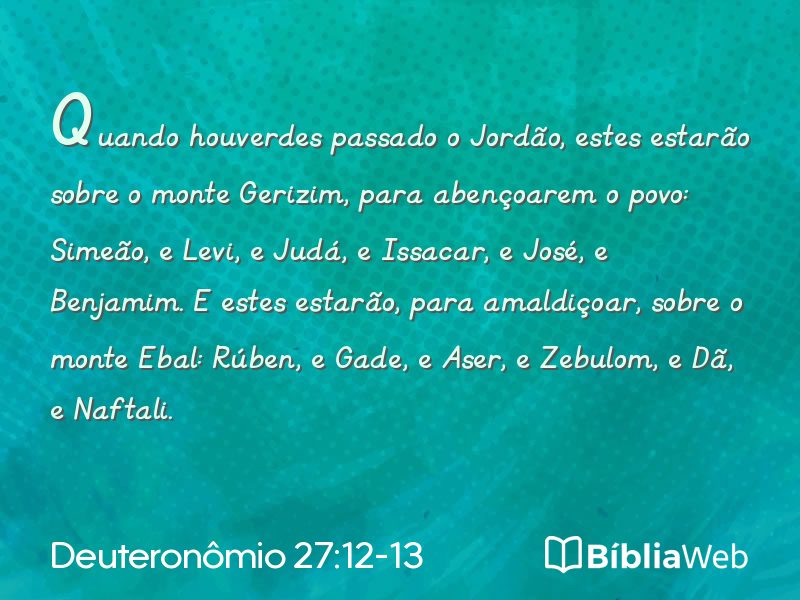 Deuteronômio 27:12-13 em imagem para compartilhar