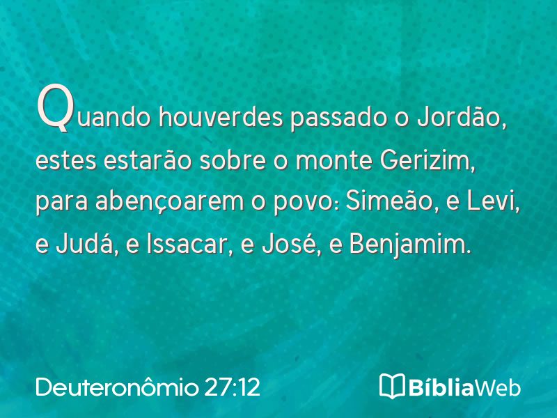 Deuteronômio 27:12 em imagem para compartilhar