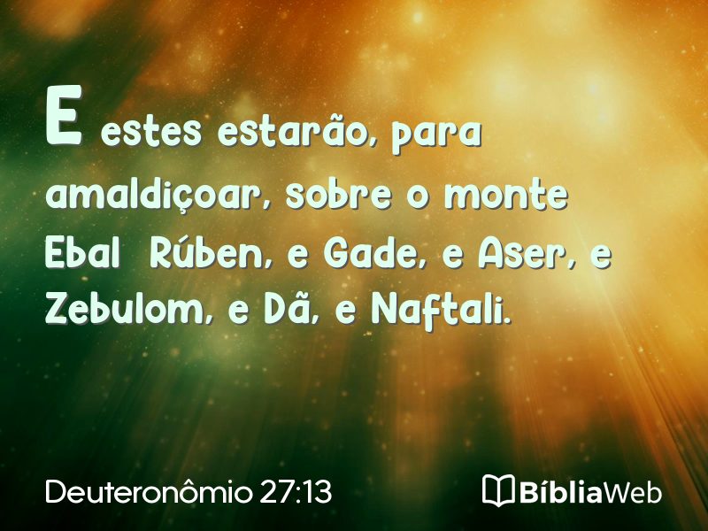 Deuteronômio 27:13 em imagem para compartilhar