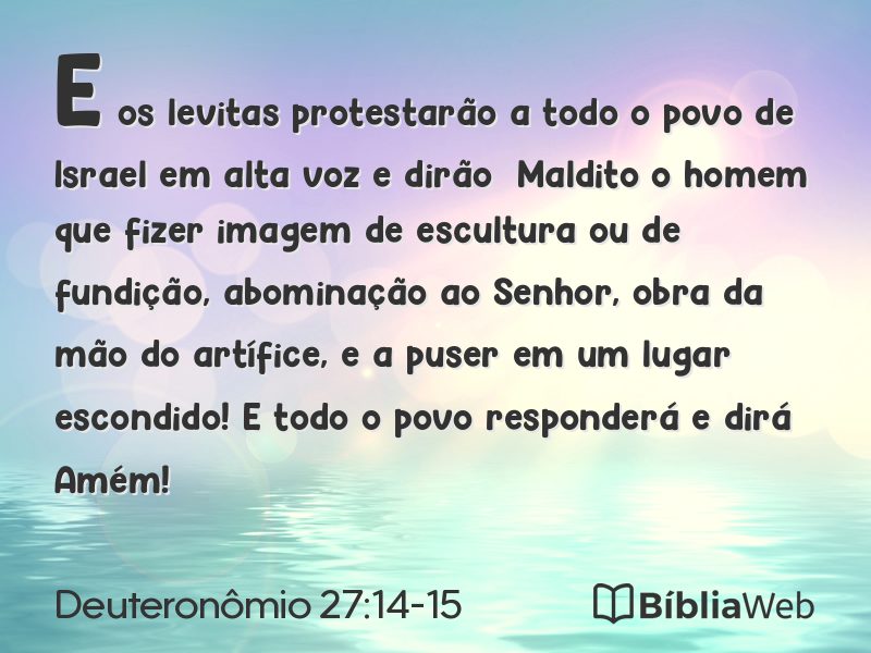 Deuteronômio 27:14-15 em imagem para compartilhar