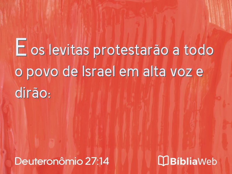 Deuteronômio 27:14 em imagem para compartilhar