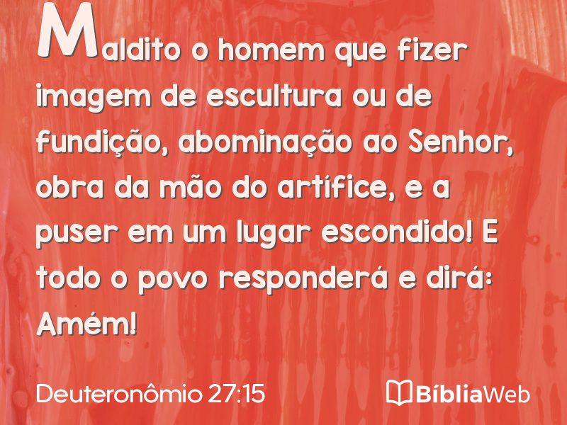 Deuteronômio 27:15 em imagem para compartilhar