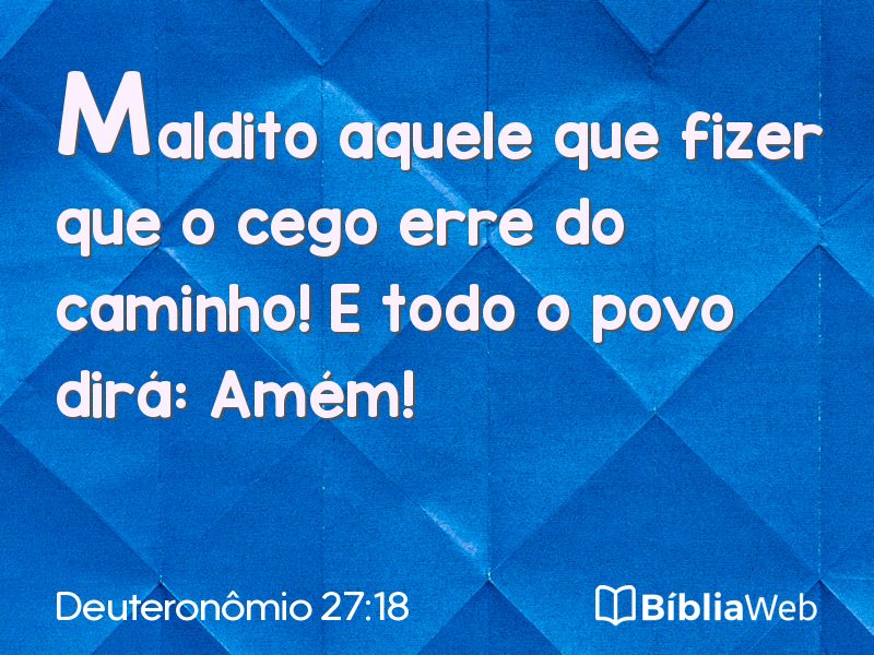 Deuteronômio 27:18 em imagem para compartilhar