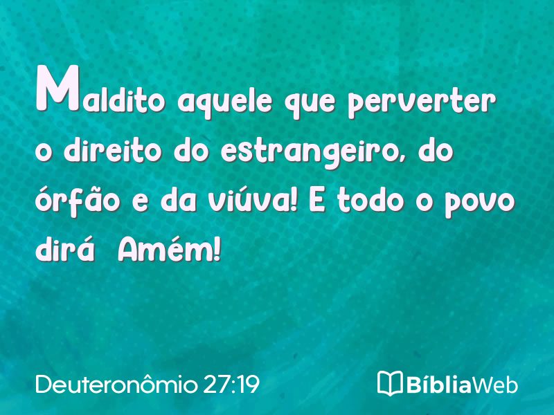 Deuteronômio 27:19 em imagem para compartilhar