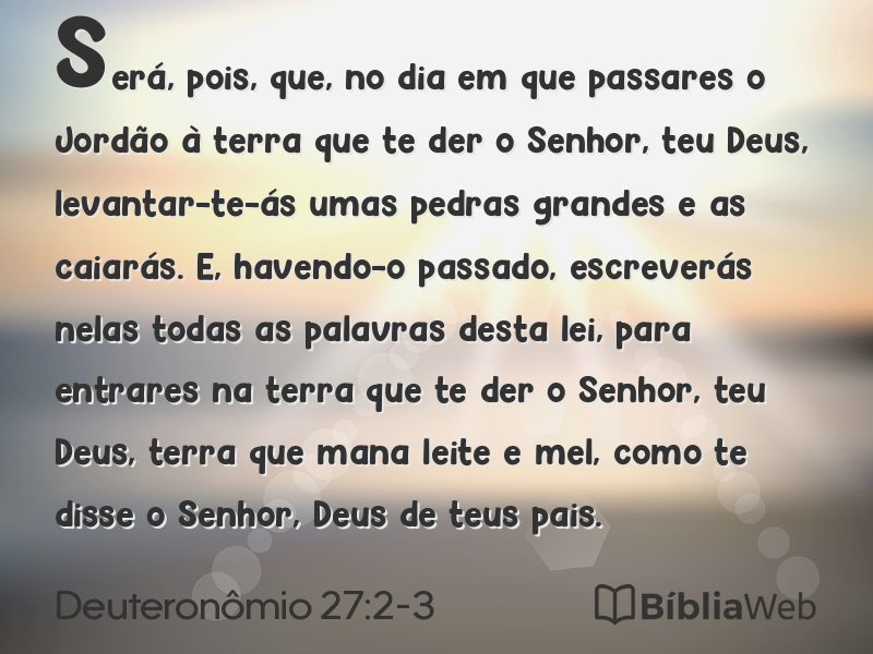 Deuteronômio 27:2-3 em imagem para compartilhar