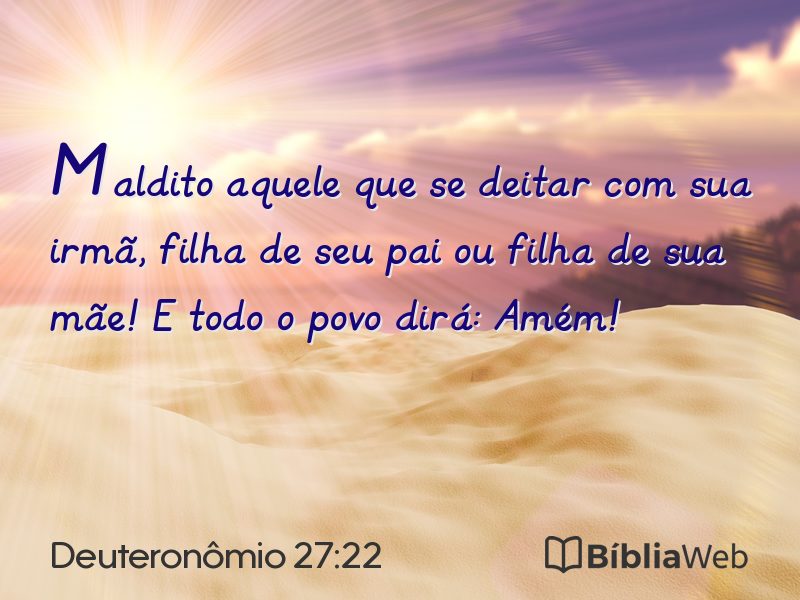 Deuteronômio 27:22 em imagem para compartilhar