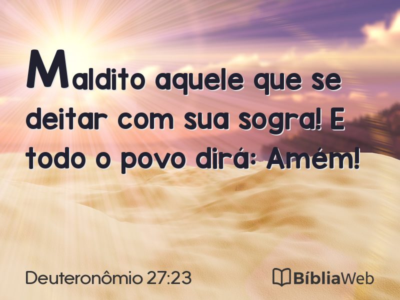 Deuteronômio 27:23 em imagem para compartilhar