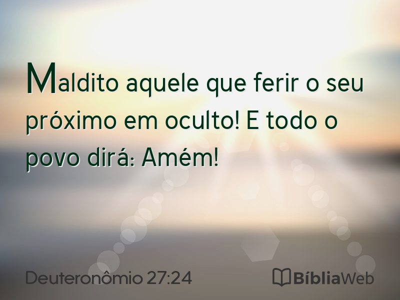 Deuteronômio 27:24 em imagem para compartilhar