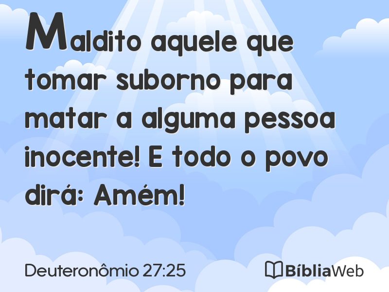 Deuteronômio 27:25 em imagem para compartilhar