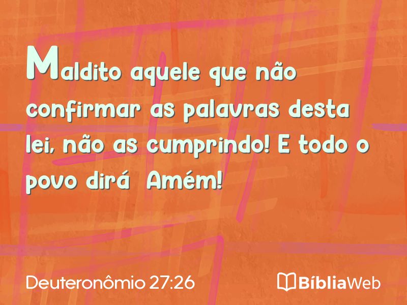 Deuteronômio 27:26 em imagem para compartilhar