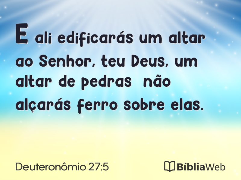 Deuteronômio 27:5 em imagem para compartilhar