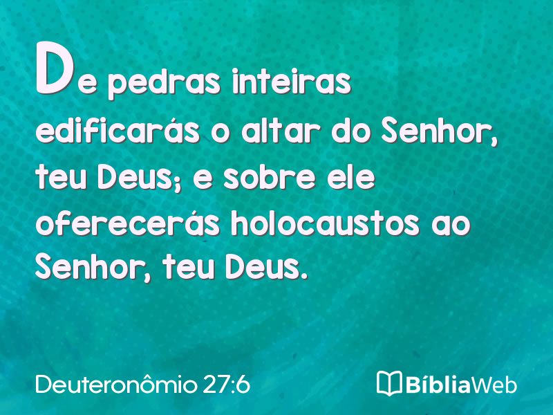 Deuteronômio 27:6 em imagem para compartilhar