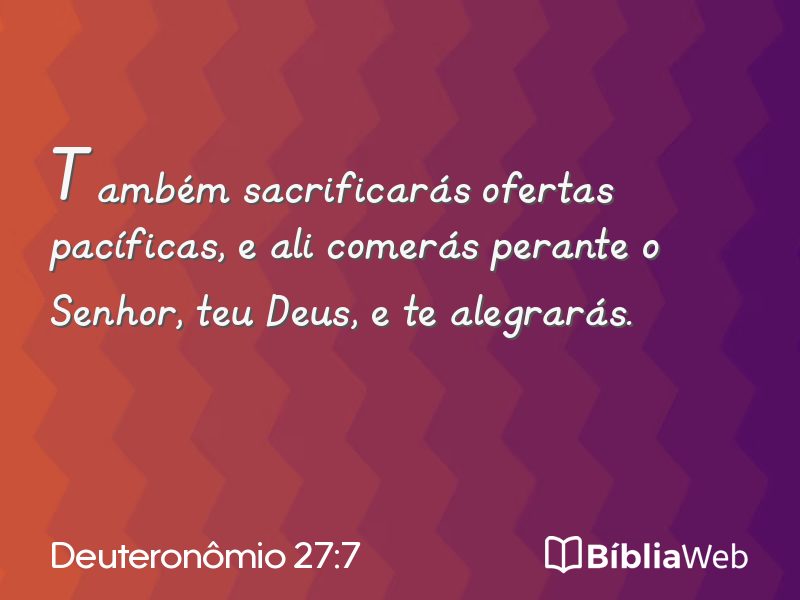 Deuteronômio 27:7 em imagem para compartilhar