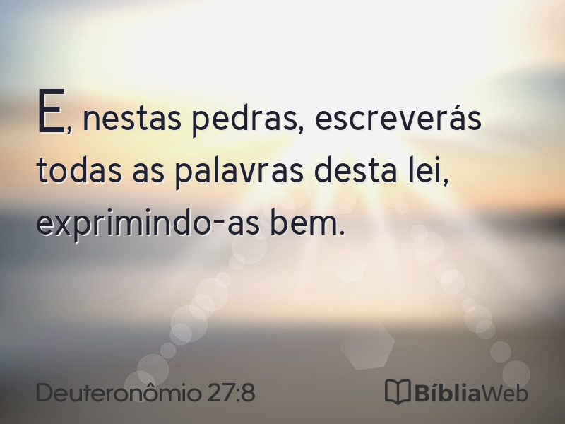 Deuteronômio 27:8 em imagem para compartilhar