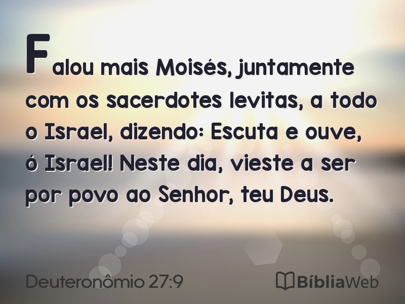 Deuteronômio 27:9 em imagem para compartilhar